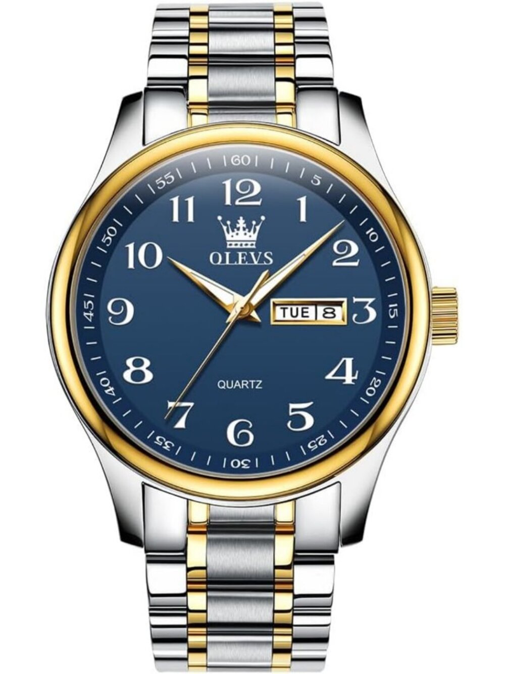 Stylish Big Face Stainless Steel Men's Casual Wrist Watch - Perfect for Everyday